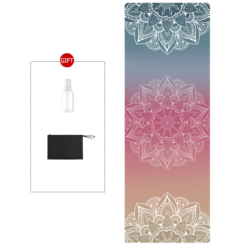 Wholesale Custom Printed 1mm Foldable Travel Suede Natural Rubber Yoga Mat