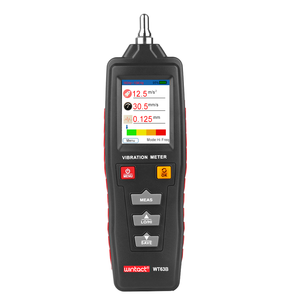 Виброанализатор WINTACT вибратор Analizador De Vibraciones цифровой Виброметр тестер Ручной WT63B Medidor Vibraciones