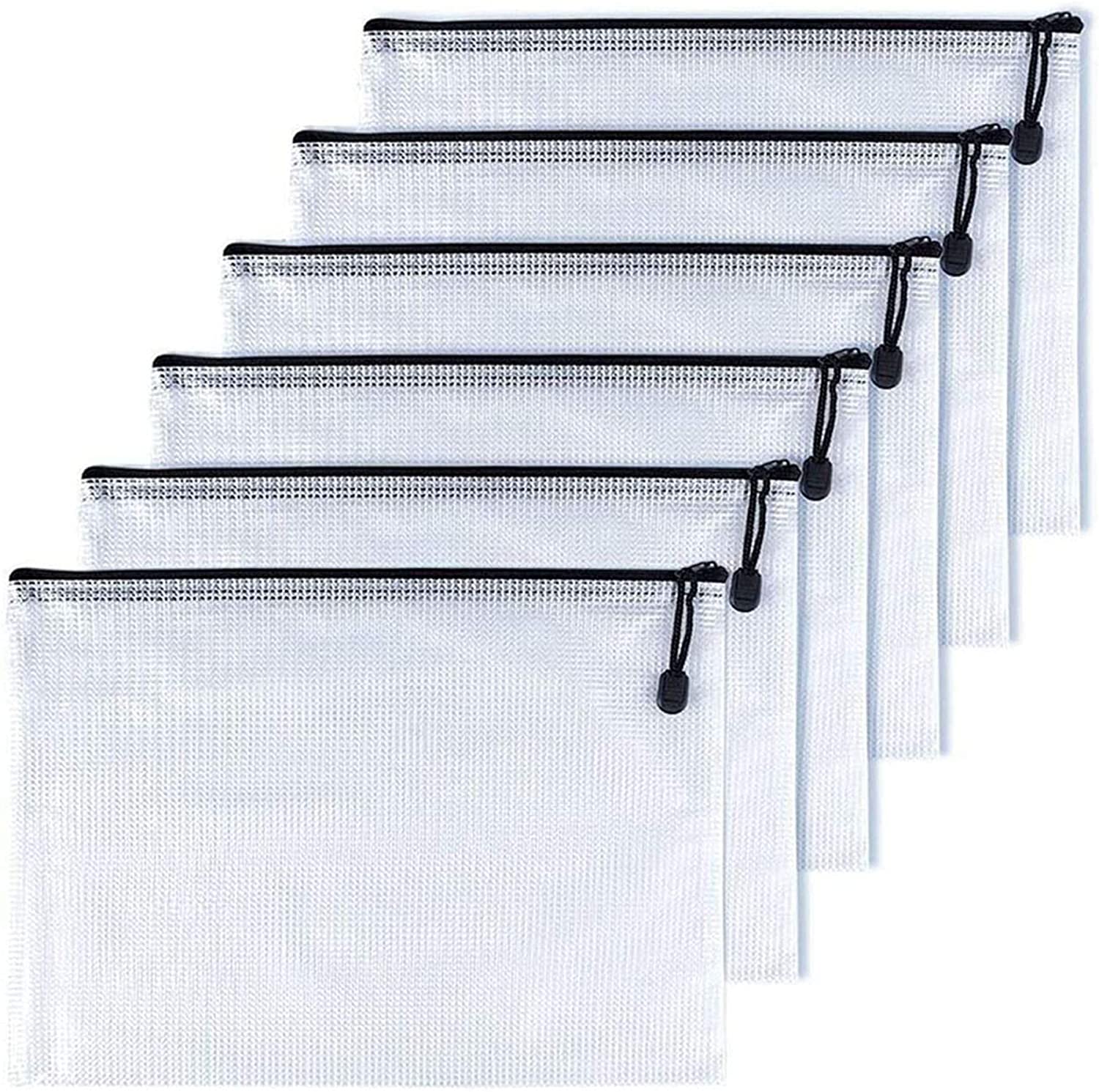 Plastic Zipper Pouch, PVC Document Bag Zipper Folders Document Pouch Receipts Organizer for Office School Home Travel