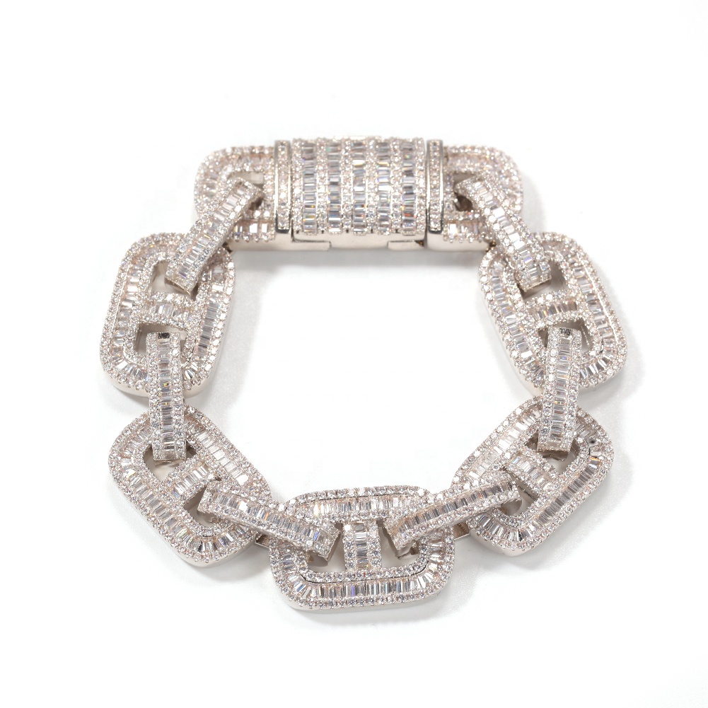 2021 New Arrival Creative Pig Nose Cuban Link Chain Bracelet Hip Hop Jewelry Zircon Iced Diamond Bracelet For Men Jewelry