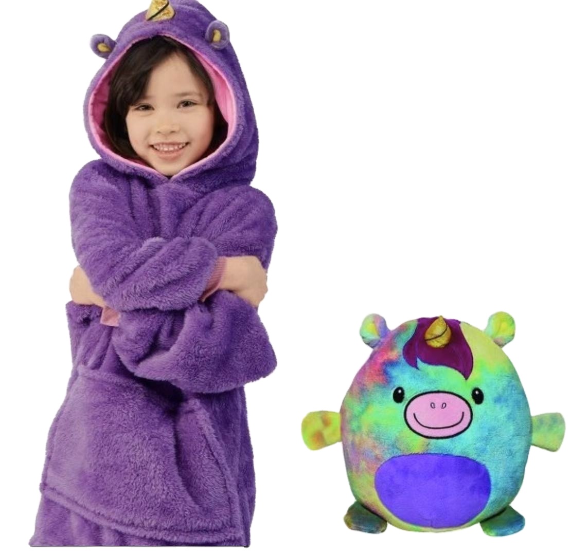 LUBELE wholesale hooded blankets can be customized wearable hoodie Blanket for Children