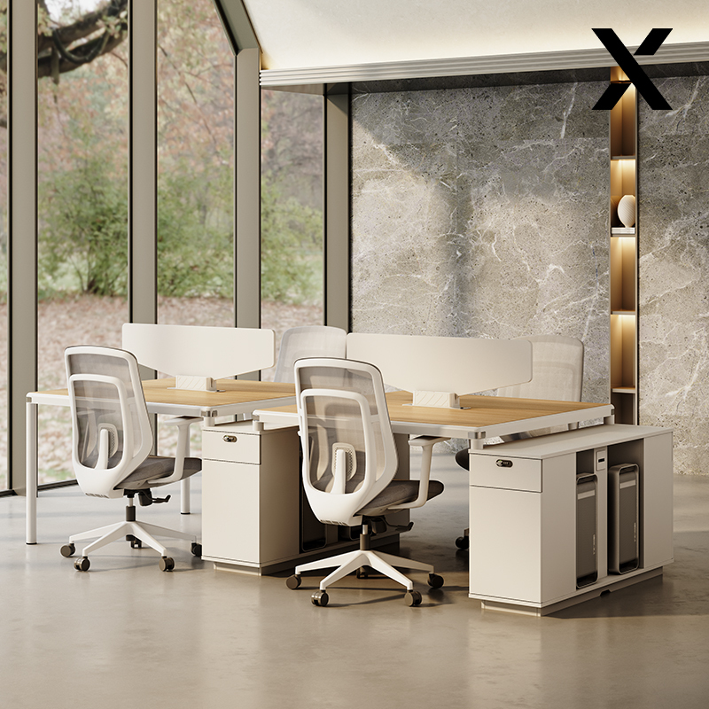 HECHI Customizable Workstation Office Tables Simple Office Desk Cubicles Office Desk And Chair Combination