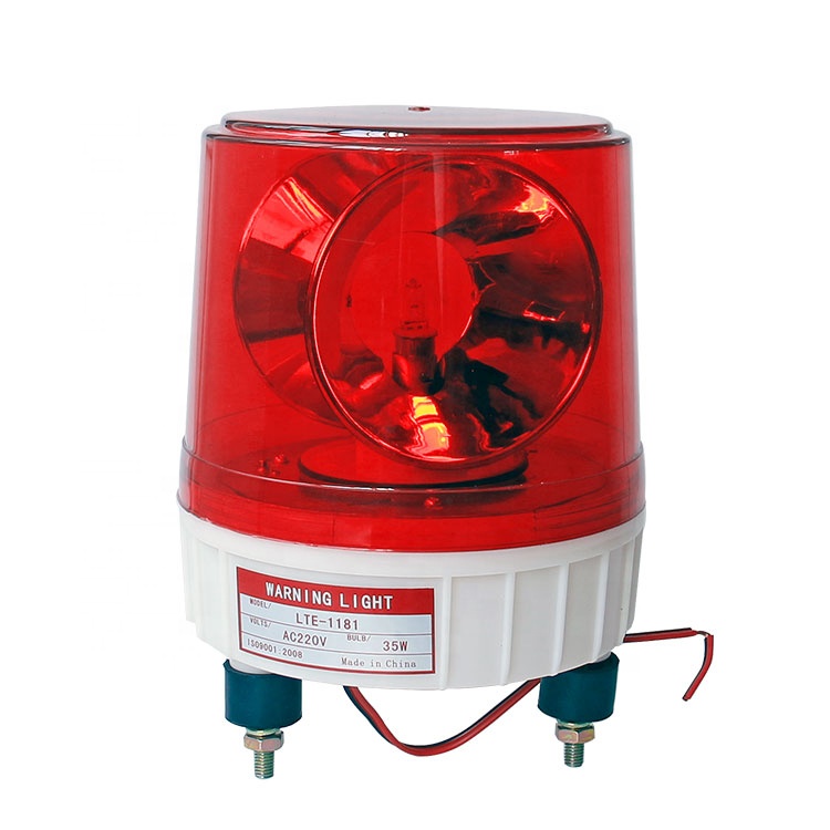 LTE-1181 Красный вращающийся свет AC/DC 12V 24V AC 110V 220V