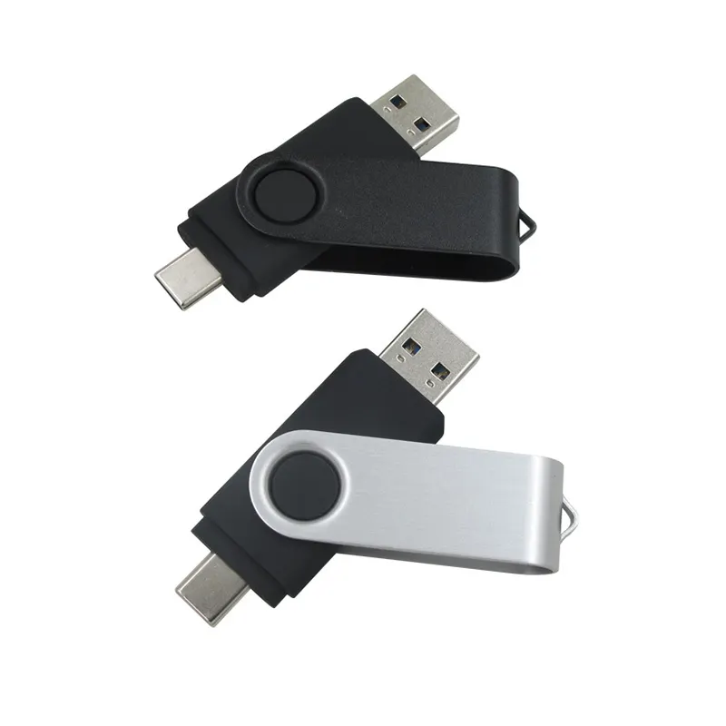 Wholesale Custom OTG USB Flash Drive 8GB 16GB 32G 64GB 128GB USB 2.0 / 3.0 OEM 1-year ROHS FCC Ce