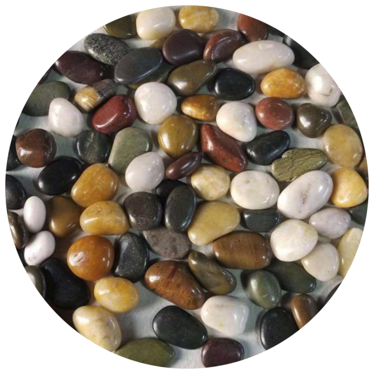 Paving AAA Grade High Polished Colorful Mix Rain flower Pebbles Garden River Cobble Stone Rock 2-8cm For Landscaping Decoration