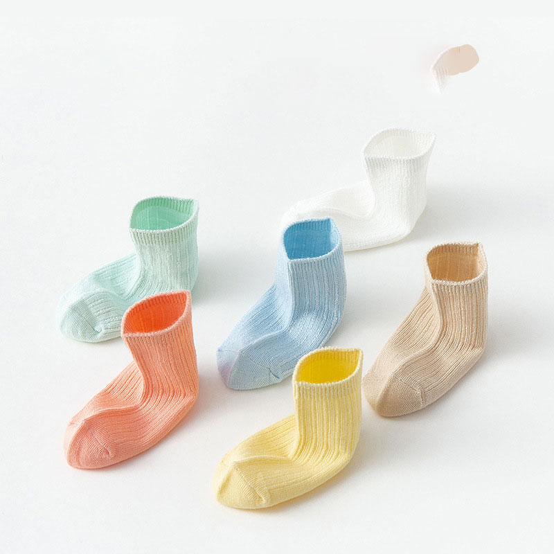 Thicken baby socks Wholesale Breathable Cute Ribbed Infant Baby Socks Set Colorful Winter Cotton Kids Ruffle Socks