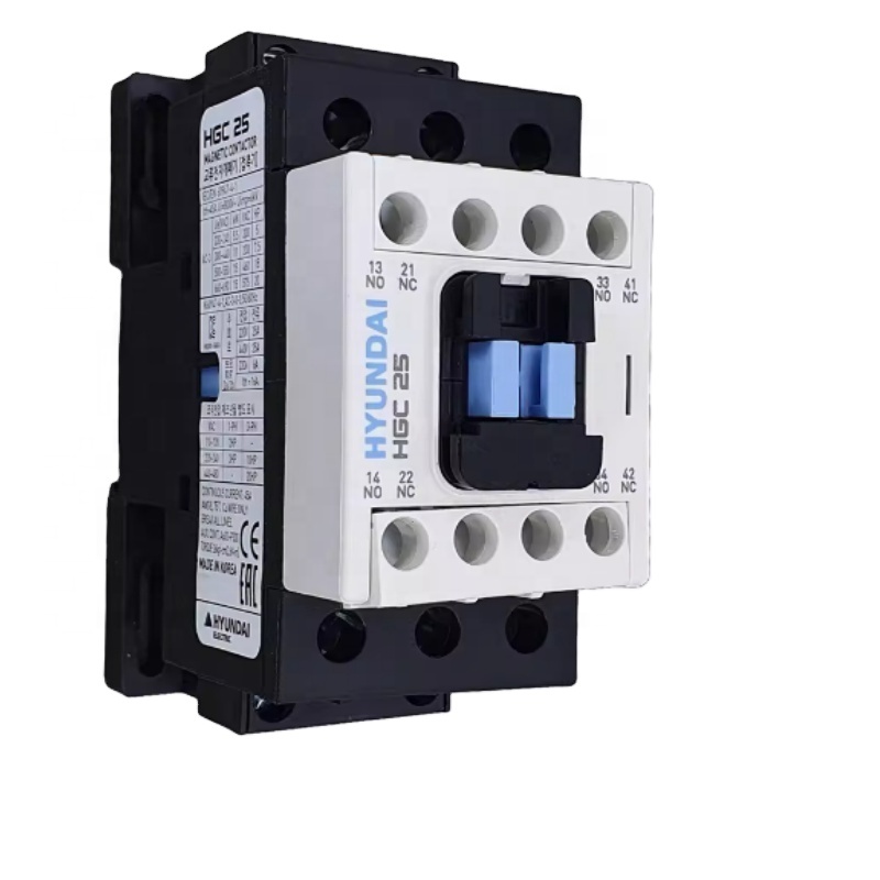 Magnetic Contactor , Make : Hyundai Korea NO OF POLES : 3 , Ratings : 25A 240VAC 2NO+2C Model : HGC 25 22NS X240