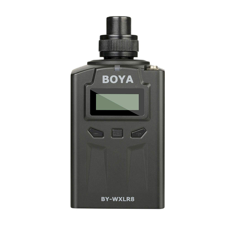 BOYA BY-WXLR8 подключаемый передатчик с ЖК-дисплеем для by-WM8, беспроводная система микрофона Lavalier, 3-контактный XLR Mic Audio
