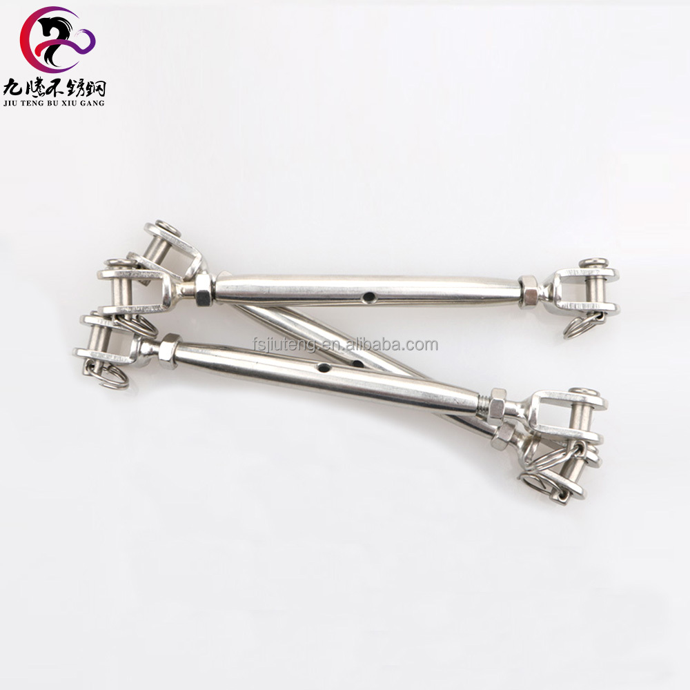 steel wire rope connector tightener 304 316 stainless steel closed body Jaw-Jaw turnbuckle