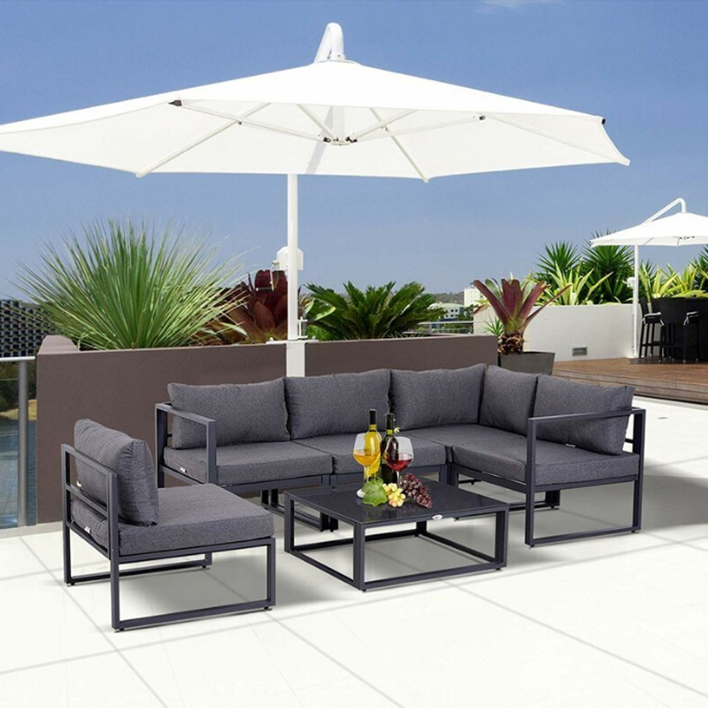 Patio lounge aluminum garden outdoor sectional sofa furniture sunproof outdoor sofa