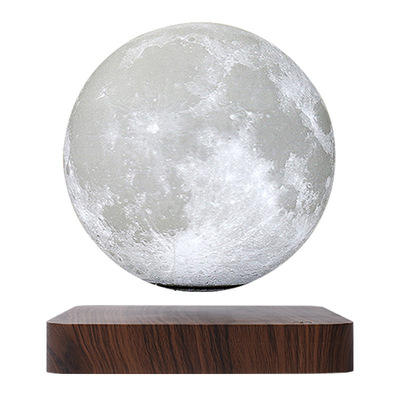 Bed Side Modern 3 Color Modes 3D Printing Magnetic Floating Spinning Lampara Luna Night Light Moon Table Lamp