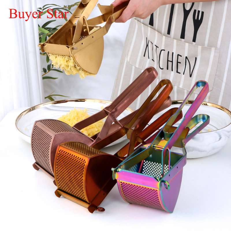 Stainless Steel Manual Juicer Squeezer Fruits Press Lemon Squeezer Potato Masher Press