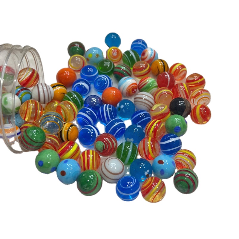 High polish Mixed Size Round Colored Mixed Murano Toy Glass Marble Balls for children 14mm16mm21mm25mm glass ball