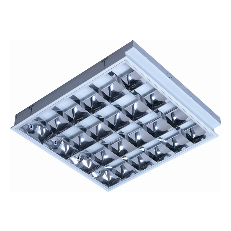 Office 595x595 T8 T5 Louver Recessed Troffer Led Light Fixture Fitting Grill Lamp