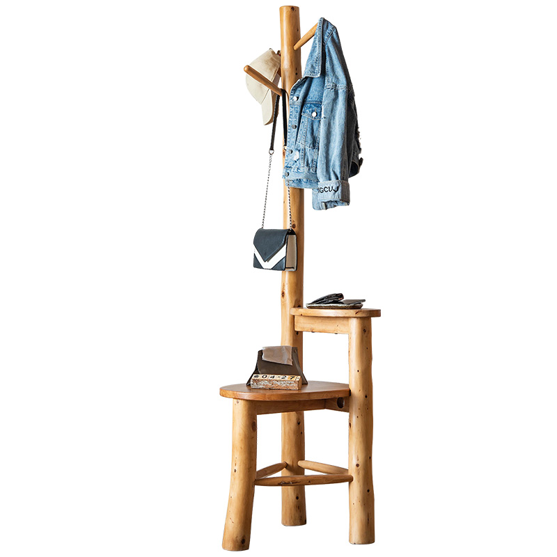 New Design Tree Shaped Wooden Hat Standing Rack High Quality Wooden Coat Rack Standing Wooden Coat Rack Clothes Tree