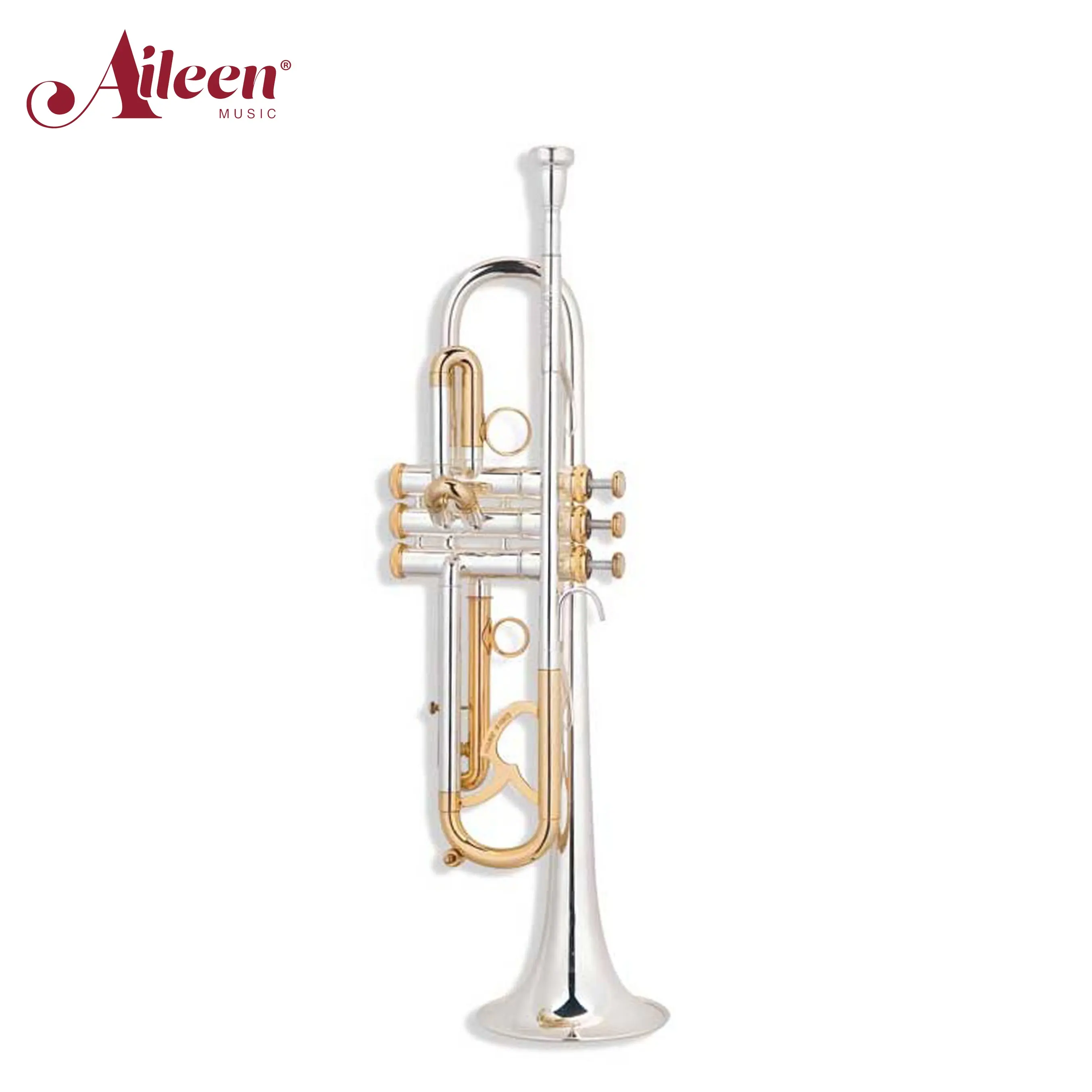 AileenMusic Middle Grade Hot Sale Wholesale bB key Professional Brass Trumpet (TP-M410GS)