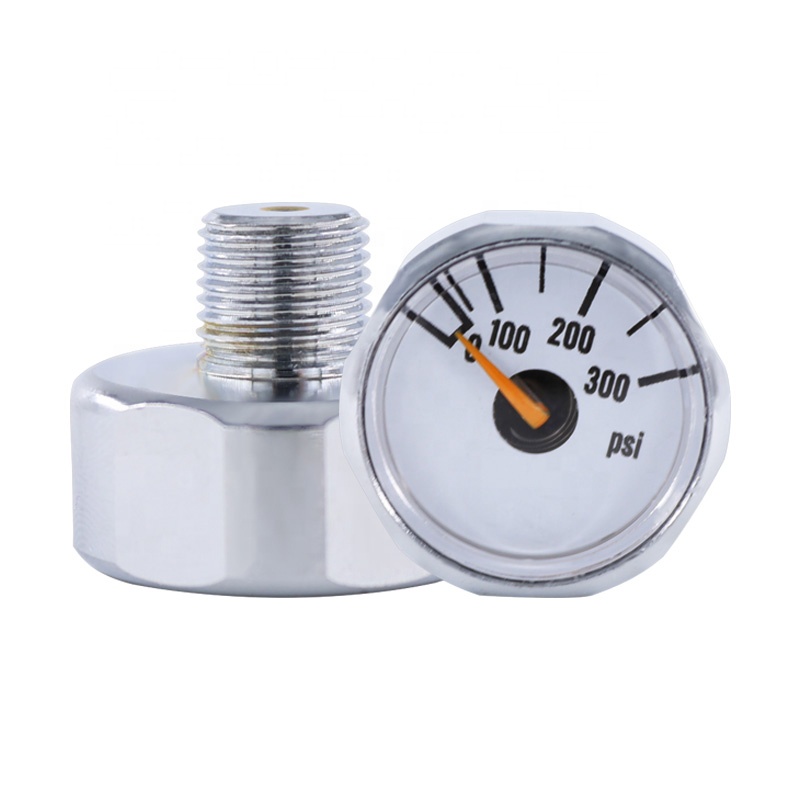 Миниатюрный латунный Манометр с резьбой 1/8NPT, 25 мм, 300 фунт/кв. Дюйм