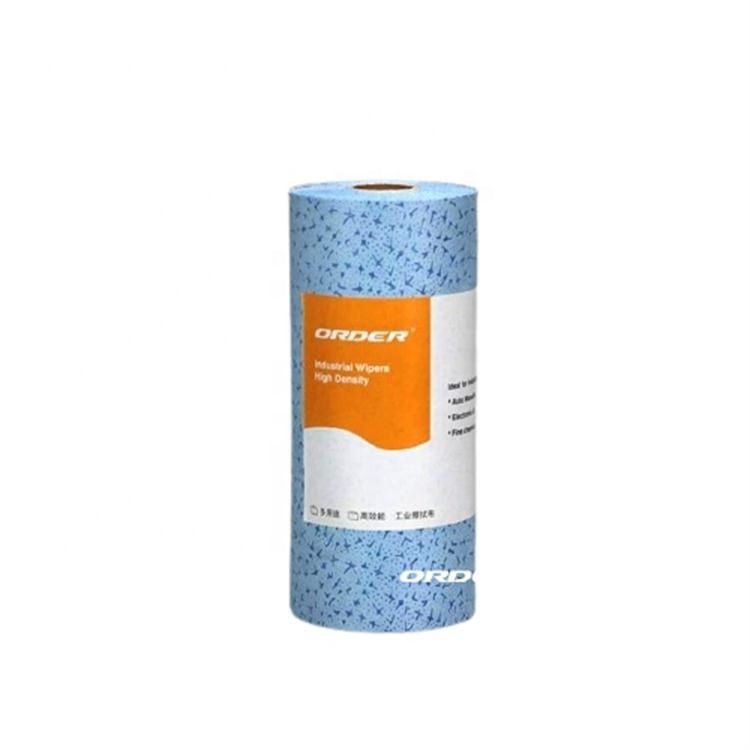 Blue small Perforated roll embossed pattern microfiber meltblown wiping wipes