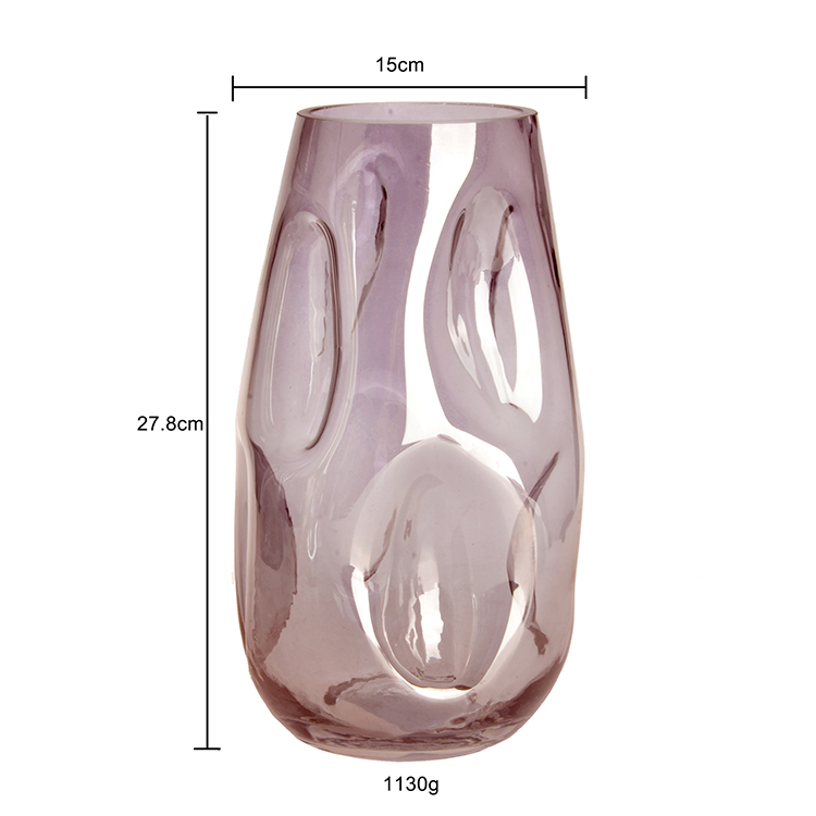 wholesale elegant nordic creative hand blown custom colored tall flower arrangements glass vases for home decor