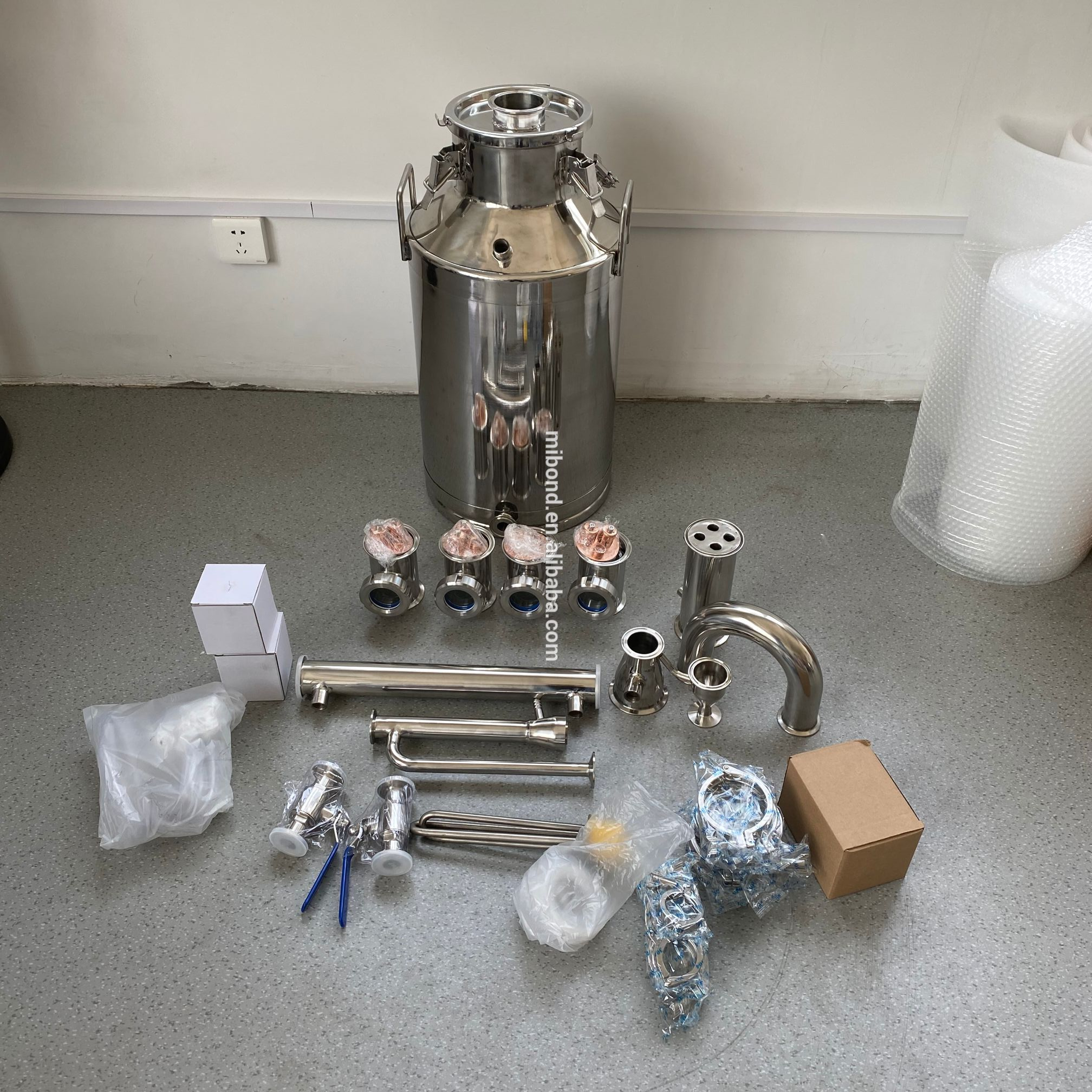 50L из нержавеющей стали/медные печатные платы с distilll котел Танк горшок с обратным по-прежнему колонн в антикварном стиле