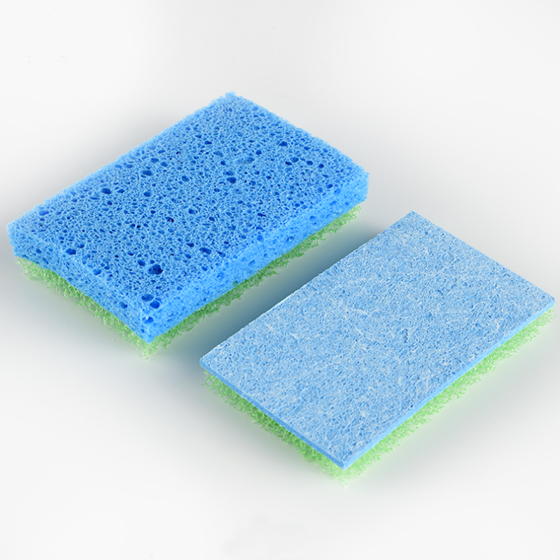 Kitchen 100% Biodegradable Dry Cleaning Sponge Magic Compressed Cellulose Dishcloth Pad For Washing Dishes