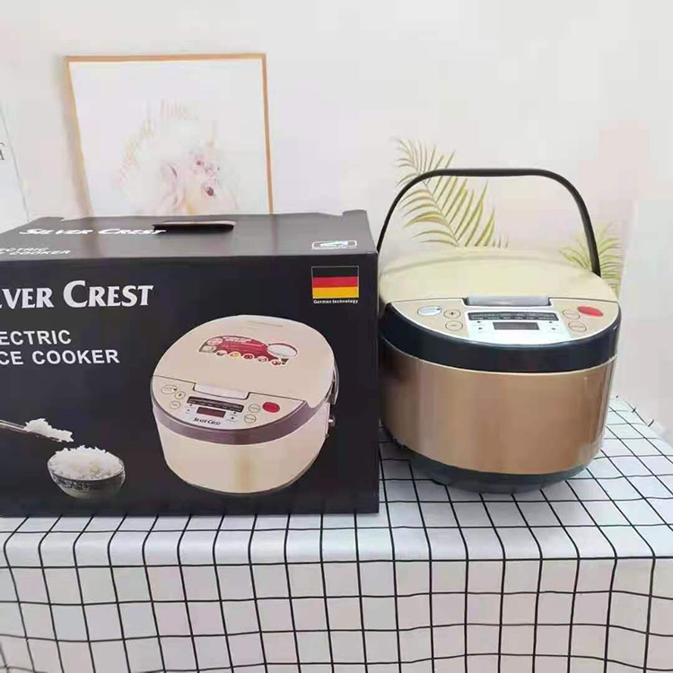 В наличии, вилка EU/UK, 900 Вт, серебряная Crest, многофункциональная рисоварка, 5 л, электрическая рисоварка хорошего качества