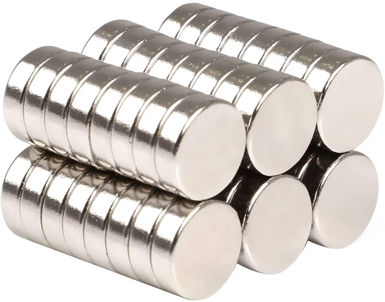 45PCS Set Refrigerator Magnets, Small Round Office Magnets, Multi-Use Premium Brushed Nickel