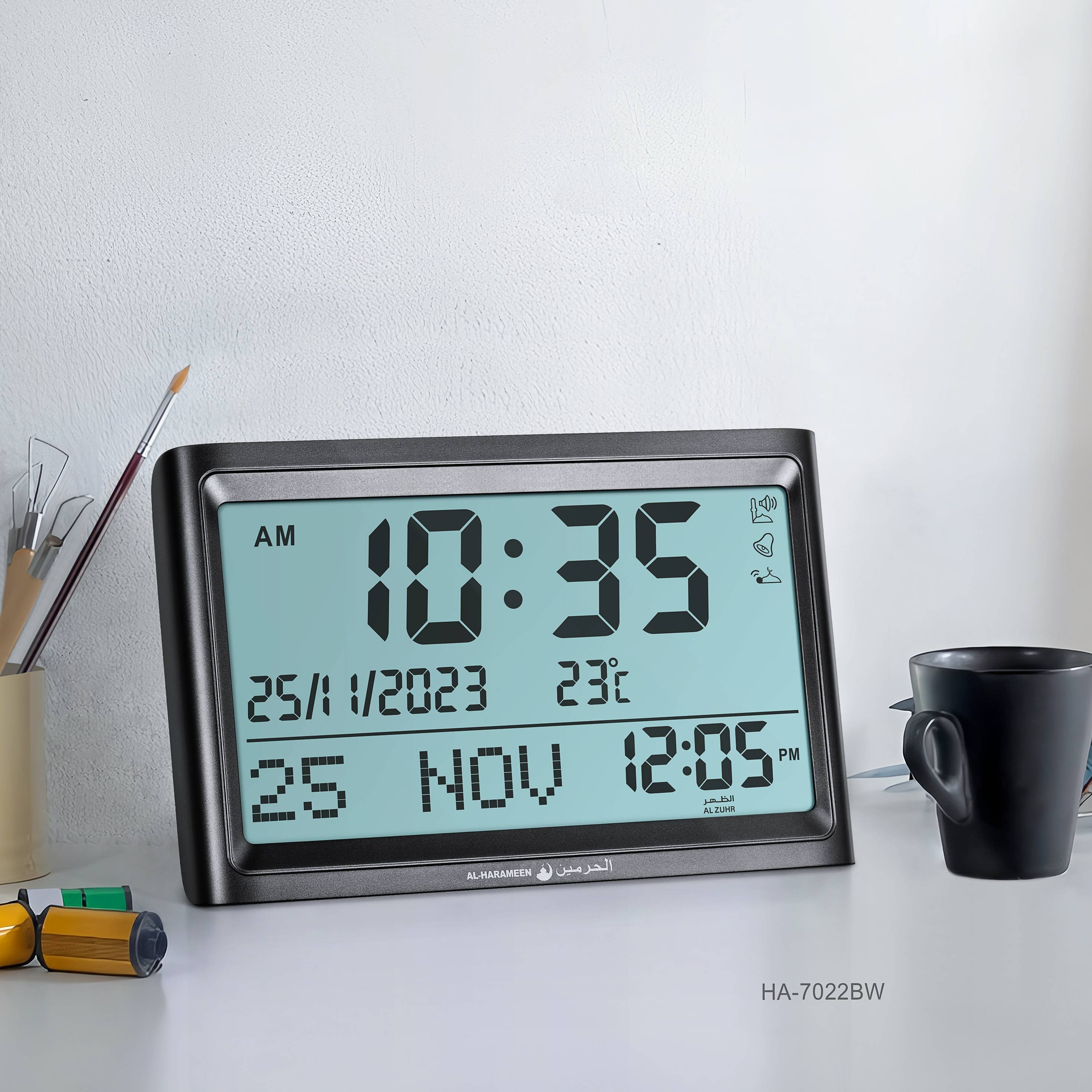 Wholesale mosque  LCD  Alfajr clock digital prayer table clock HA-7022