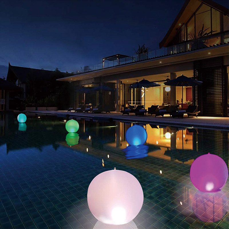 Floating Inflatable Waterproof LED Solar Glow Globe Outdoor Color Changing LED Night Light for Swimming Pool Wedding Beach