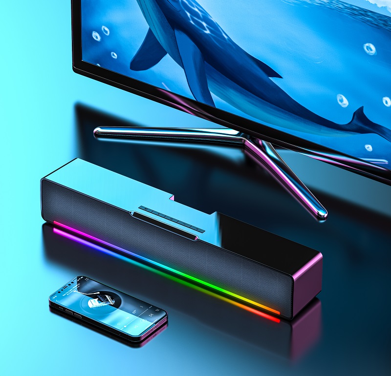 3D объемные беспроводные Саундбар динамик для дома RGB светодиодная подсветка беспроводной динамик