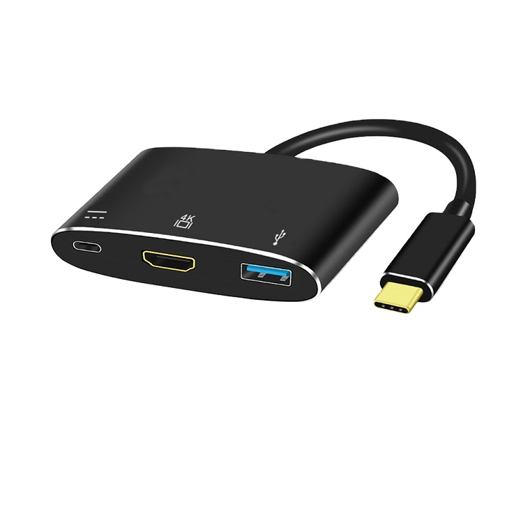Высокоскоростной USB-концентратор 3 в 1, USB Type-C, USB C 3 в 1 до 4K, USB 3,0, PD, концентратор для быстрой зарядки