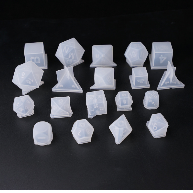 Funny Game Dice Resin Mold Polyhedral Molds Board Game silicone Crystal Resin Molds for playing