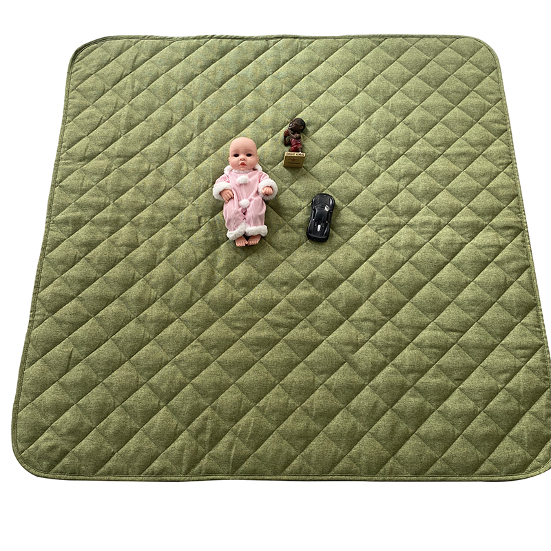 perfect new sale 100% organic cotton solid color baby round play mat French