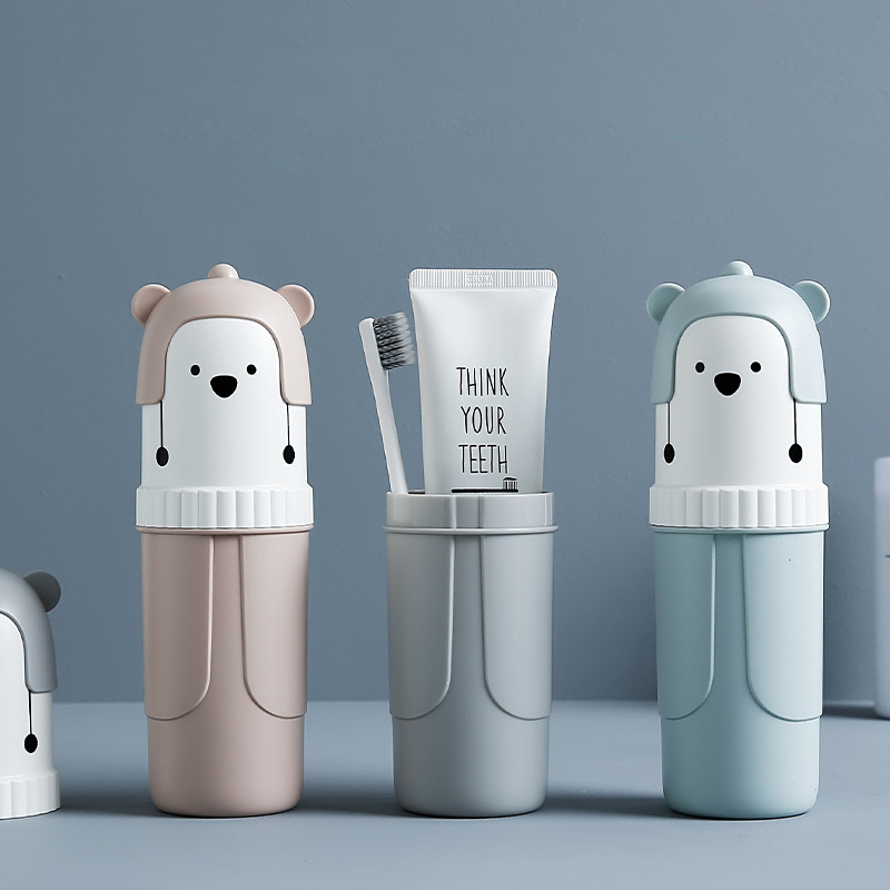 Portable Travel Toothbrush Storage Box with Rinse Cup Business Trip Toothbrush & Toothpaste Set Bath & Toilet Supplies