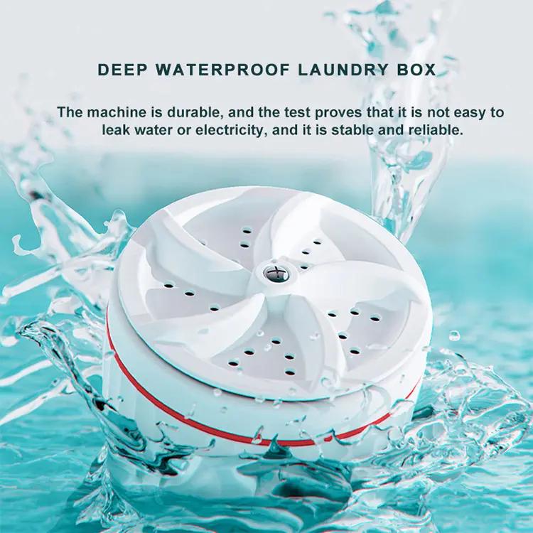 Semi Auto Mini Washer Ultrasonic Turbine Portable Laundry Washing Machine For Travel Dormitory