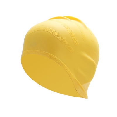 3D waterproof silicone ear protects fashion men and women large size do not cut head Swimming Cap