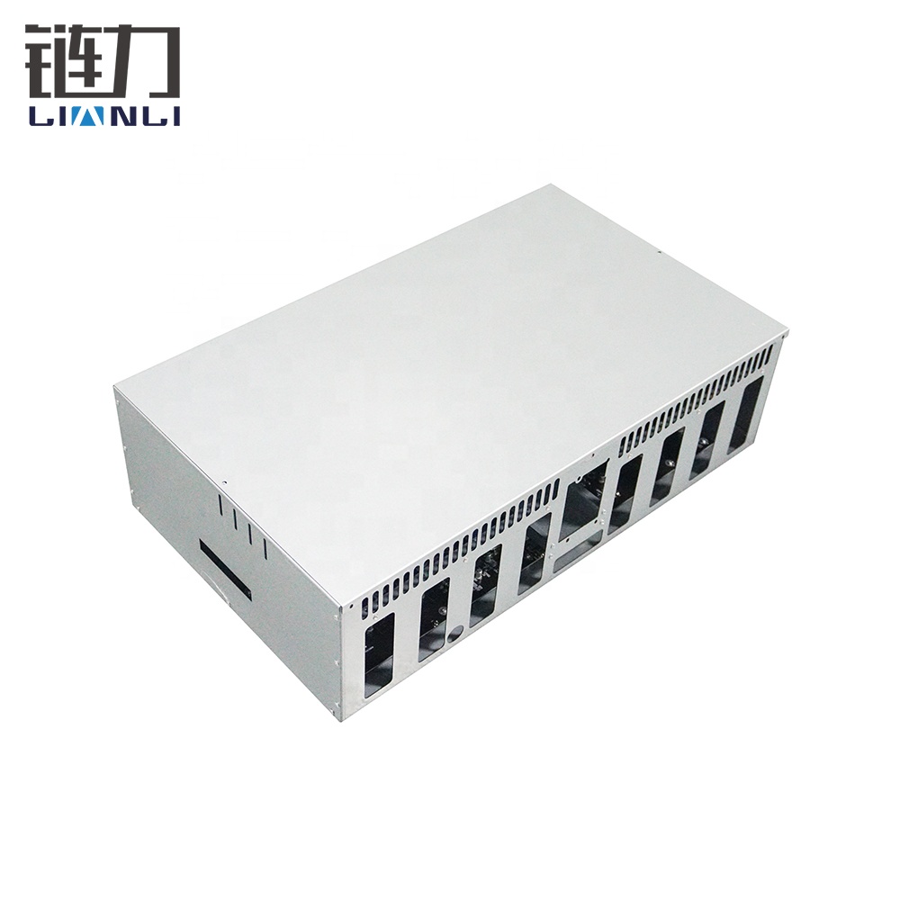 Lianli OEM 8 gpu чехол pc для горнодобывающей промышленности алюминиевый чехол для eth Биткоин эфириум