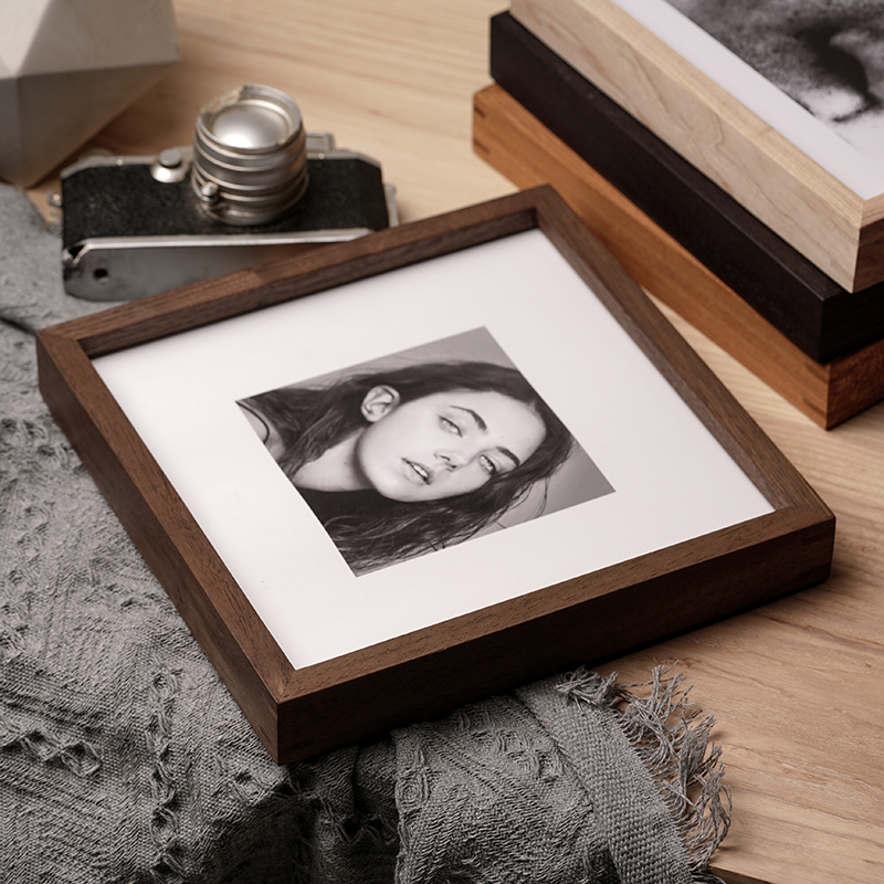 Black walnut solid wood frame