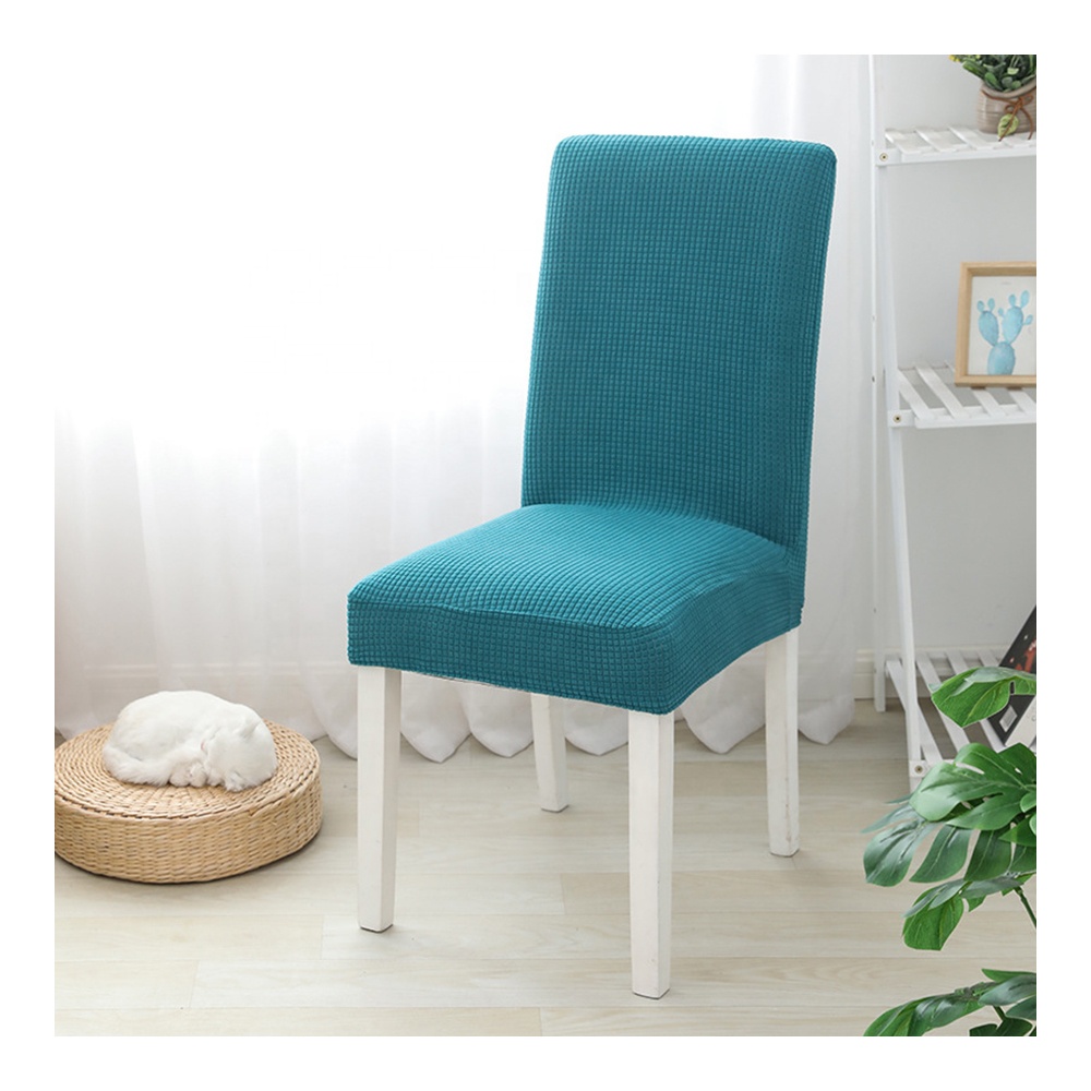High Stretch Elastic Chair Cover Dinning Chair Covers Jacquard Spandex Plain Color Couch Chair Cover