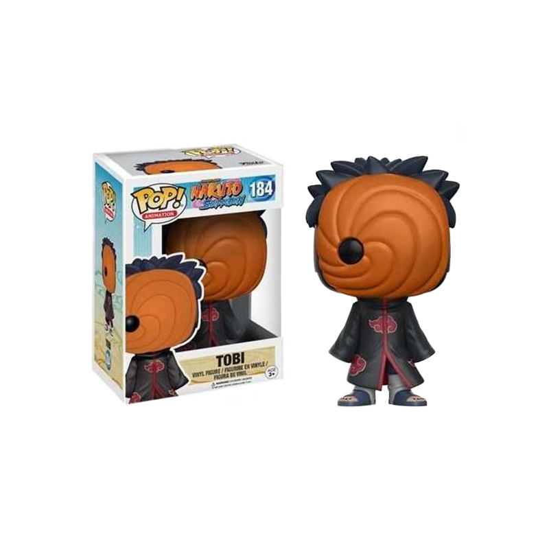FUNKO POP героя аниме «Наруто Ураганные Хроники Тоби 184 # фигурки маска черный robe Коллекция Модель игрушки ПВХ аниме игрушка кукла оптовая продажа