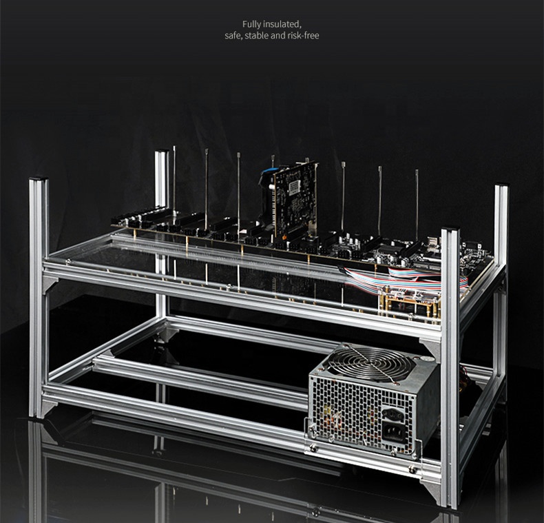 Для Onda 3855 plug материнская плата 6 8 GPU установка для майнинга стойка алюминиевая открытая воздушная рамка для графического процессора для майнинга