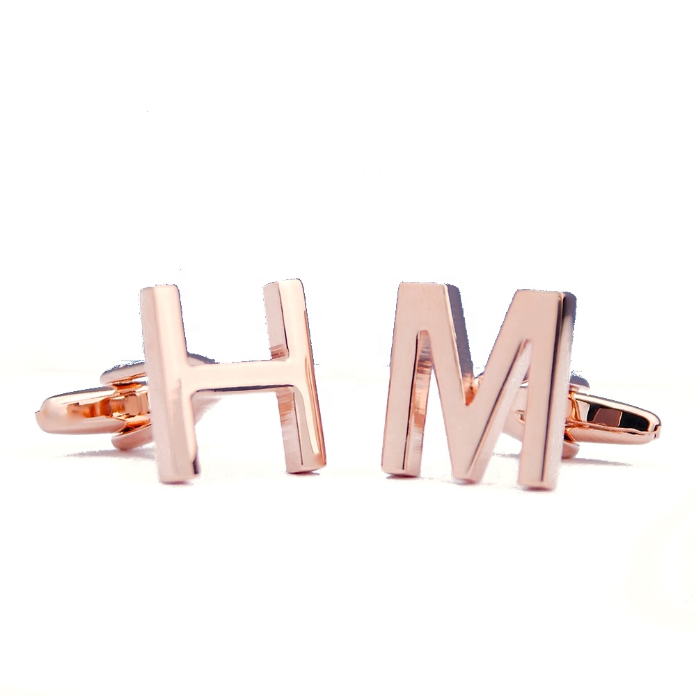 Luxury Cufflinks Gold Plated Stainless Steel Jewelry initial jewelry Cufflinks Bijoux Homme Accesorios Mujer Joyero