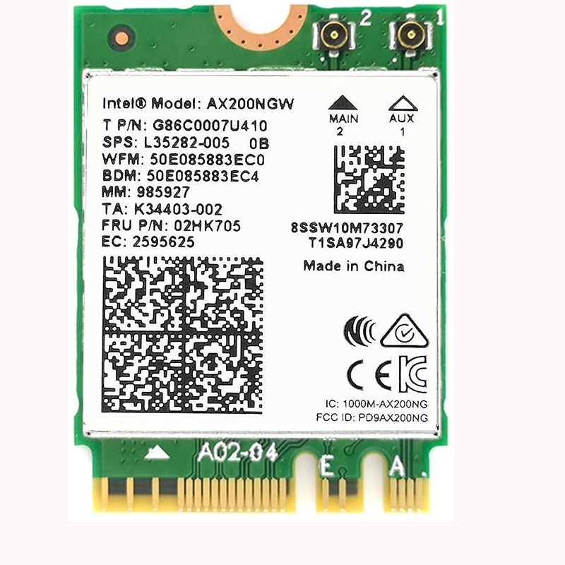 Беспроводной Wifi6 сетевой модуль карты 3000 Мбит/с Intel AX200 Dual Band M.2 11ax Wi-Fi Bluetooth 5,1 для ноутбук на базе Windows 10