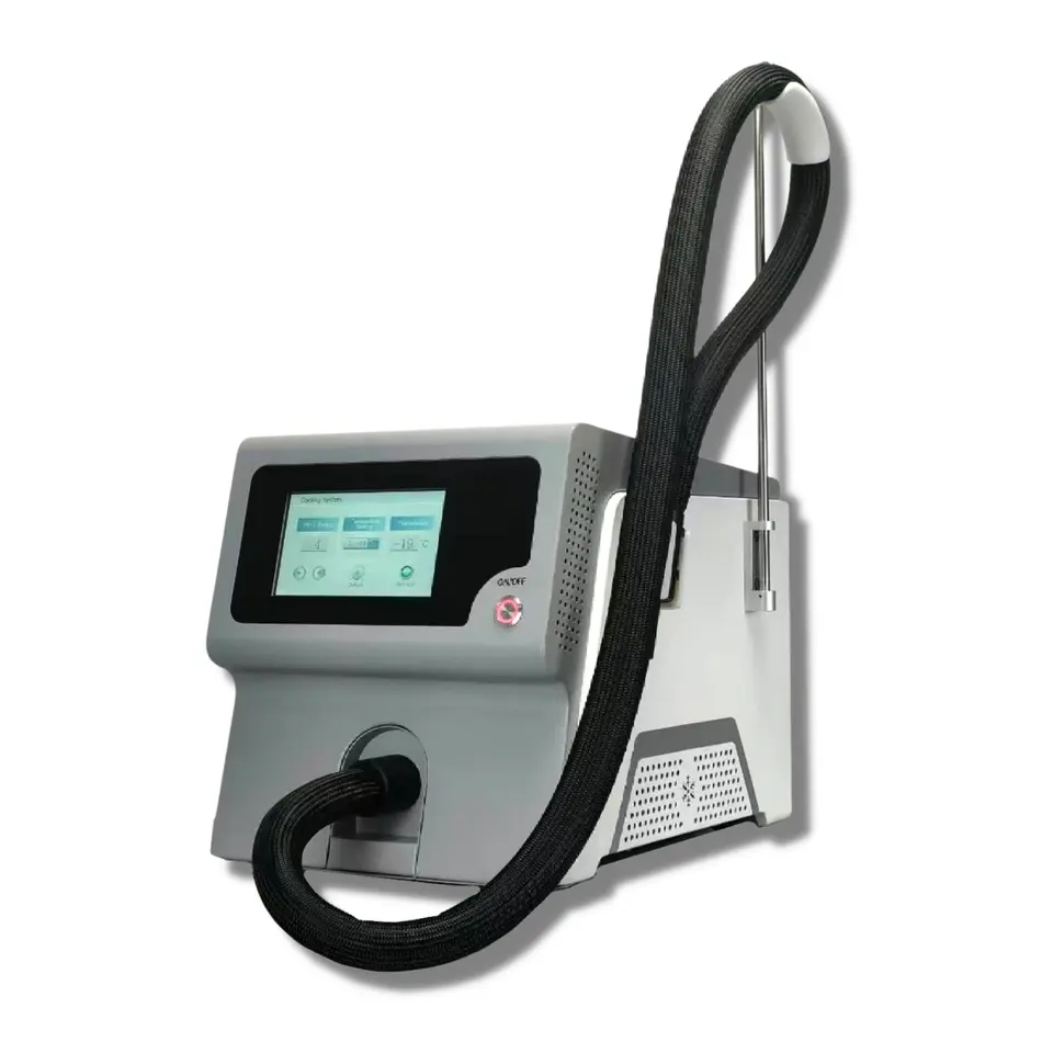Portable Skin Cooling Machine Reduce Laser Pain Zimmer Chiller Cryo Therapy -20c Cold Air Cooling Device