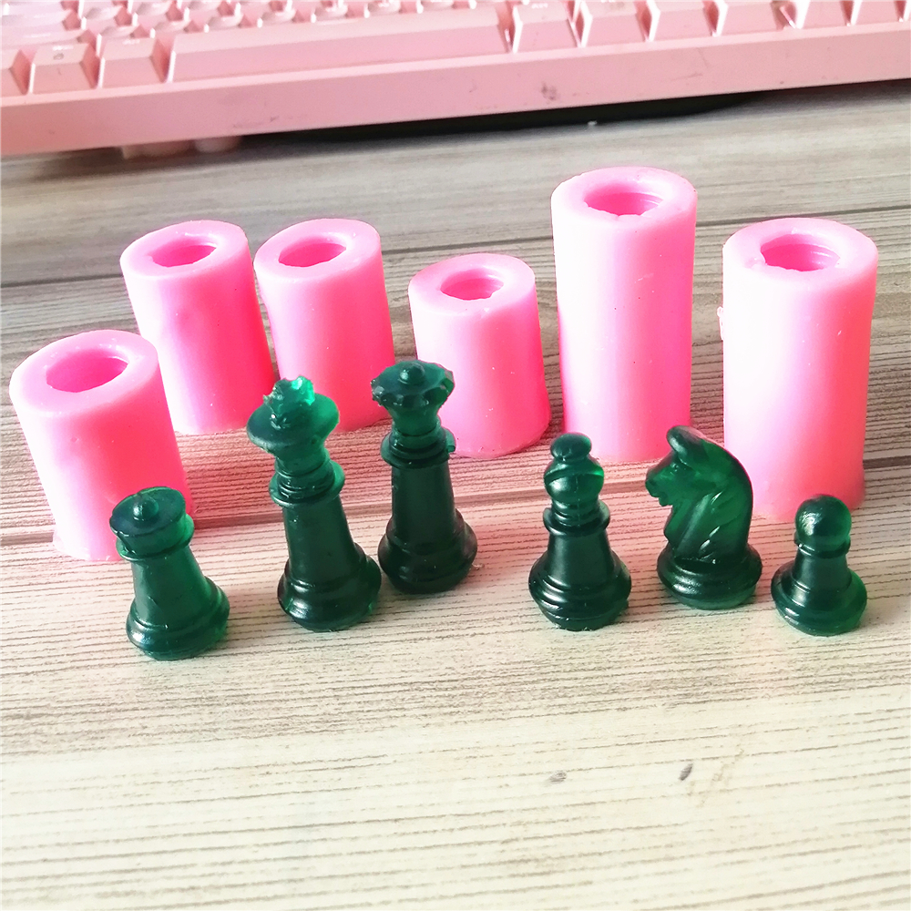 6 шт., силиконовые 3d-формы для шахматных фигур, для эпоксидной смолы, 6011