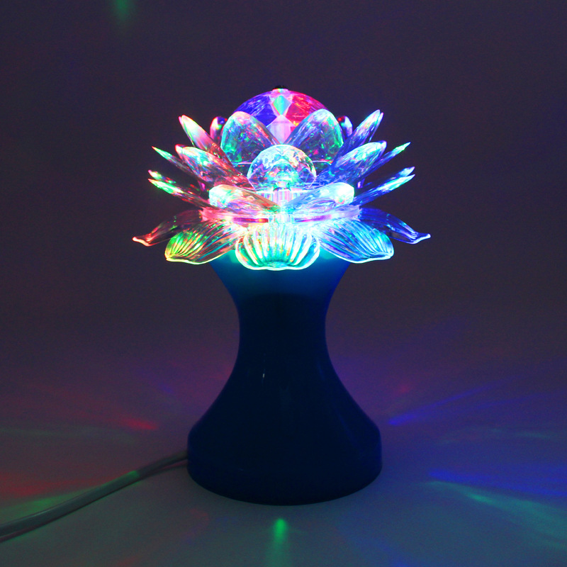 Buddhism religion belief blue lotus colorful revolving light Stage rock Bungee dancing Holiday decoration rgb magic dj lamp
