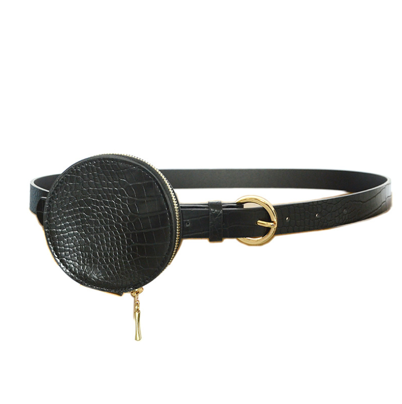 PU Leather Waist Belt With Mini Purse
