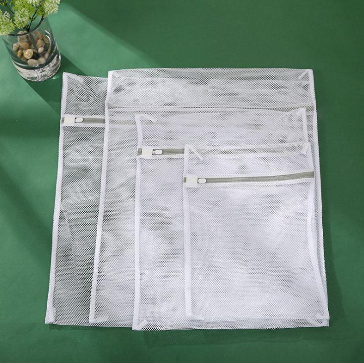 Custom Foldable Commercial Travel Washable Storage Mesh Net Cloth Bra Washing Laundry Bag With Zip