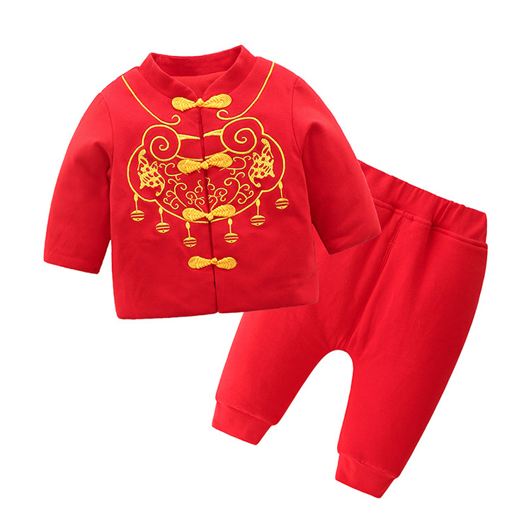 Детское платье Qipao для мальчиков, традиционный китайский стиль, зимний хлопковый комбинезон для младенцев, детское платье qipao для мальчиков