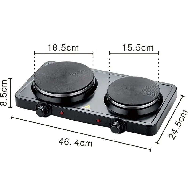 Cook Stove Electric 2 Burners 2500W 220V Hot Plate With Temperature Control